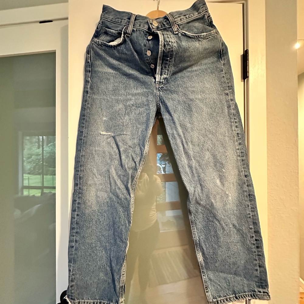Agolde Light Blue Relaxed Straight Jeans